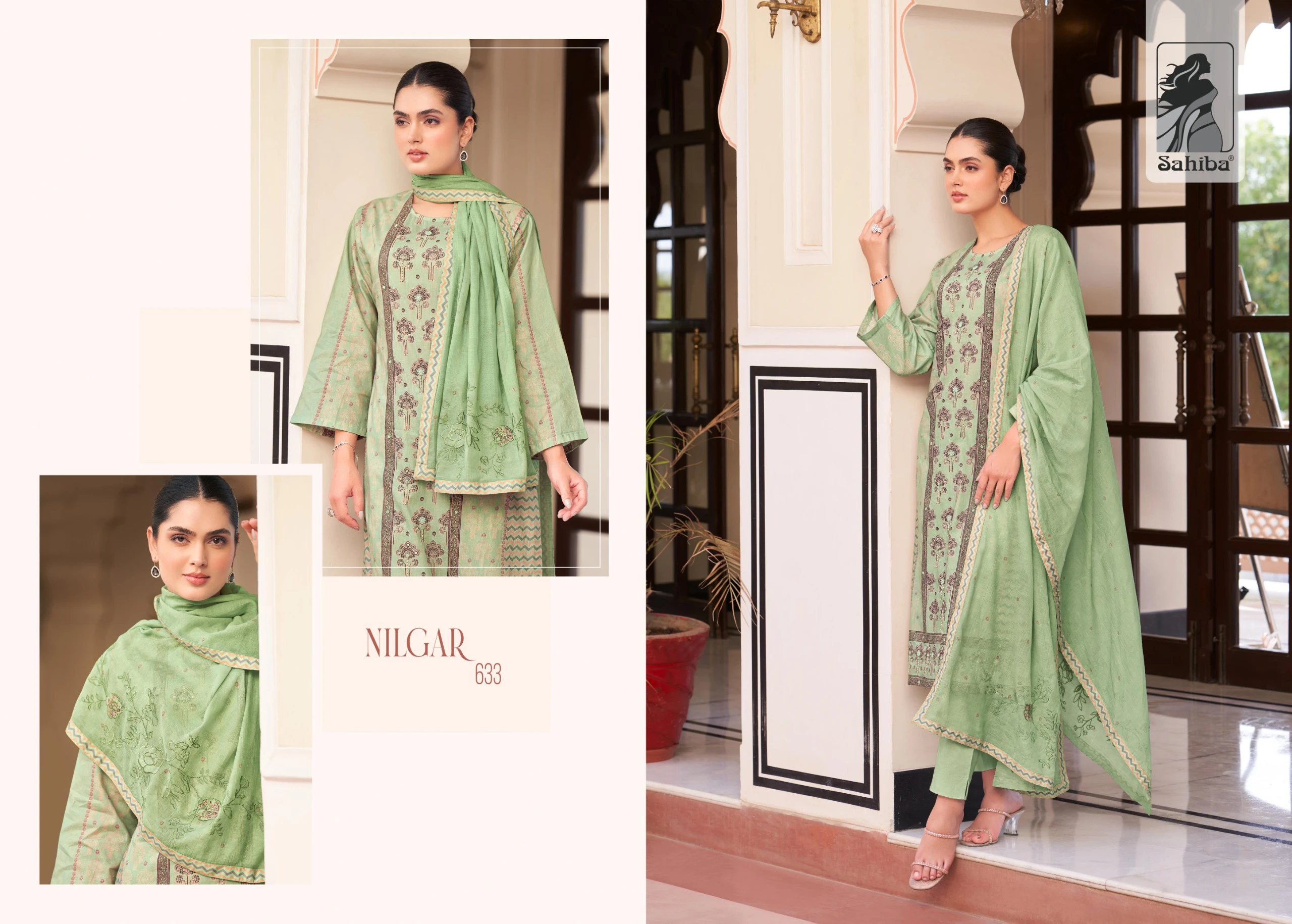 Sahiba Nilgar Pure Cotton Lawn Digital Print Wholesale Fancy Salwar Suit Catalog — Wholesale Salwar Suits, MPA wholesale from Surat - Gallery Image 4